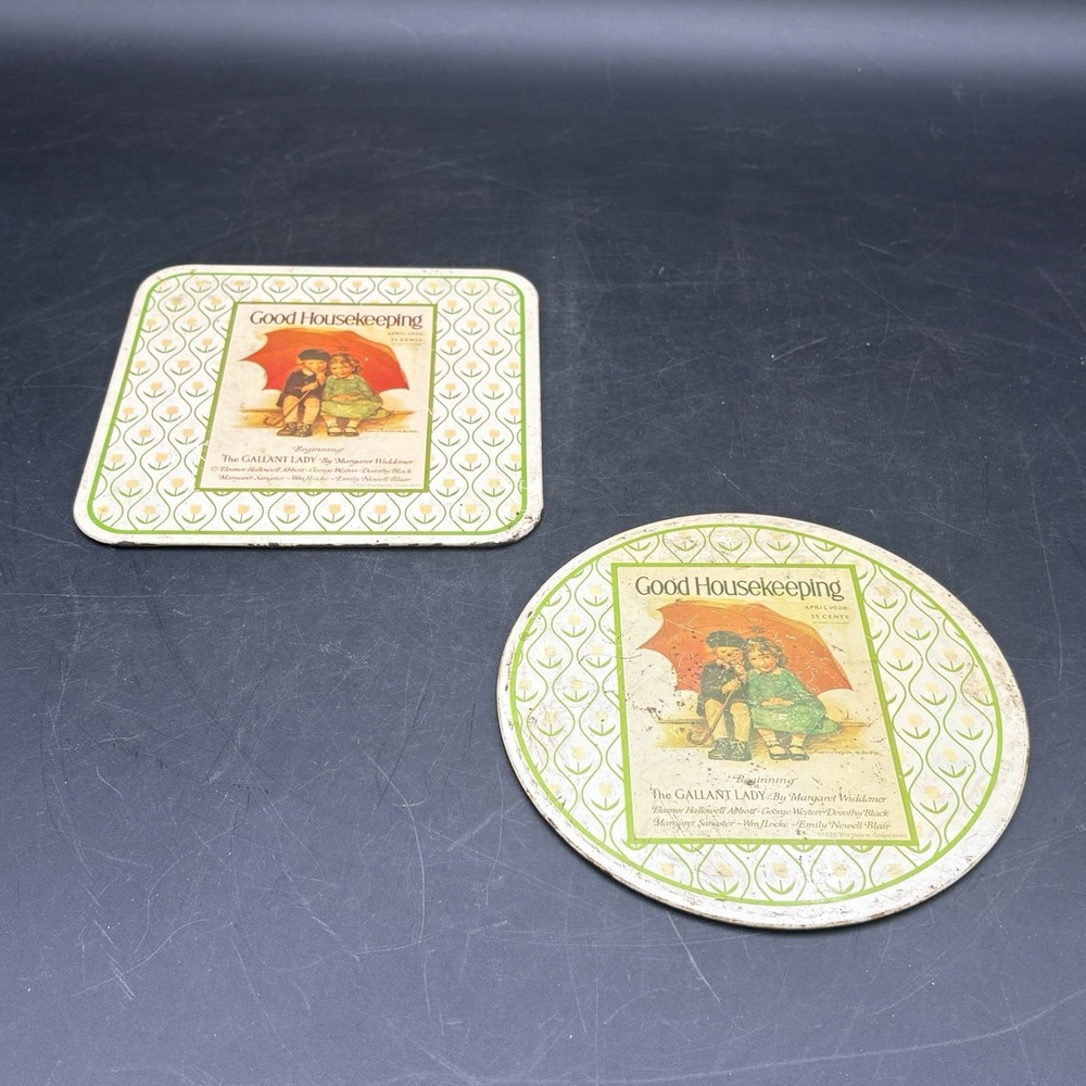 Vtg 2 Cheinco Trivet Houseware Good Housekeeping Advertisement Thermo Shield USA